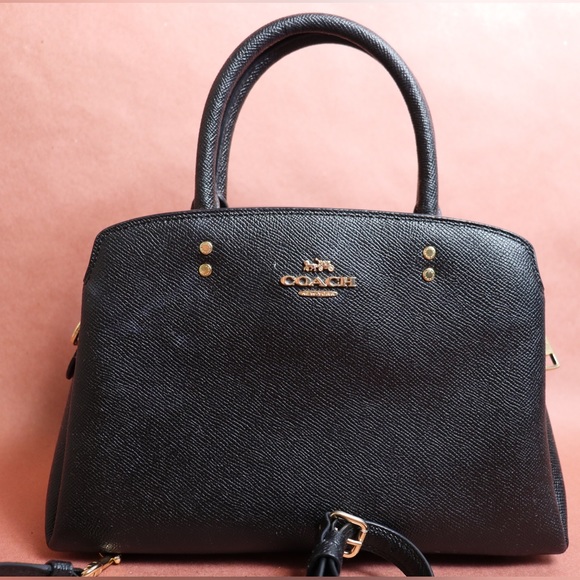 COACH Pebble Leather Hand bag with Shoulder strap - Mini Lillie Carryall - Picture 9 of 16